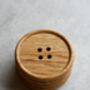 Wooden Oak Button Drink Coaster, thumbnail 4 of 8