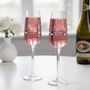 Love Heart Bridal Party Wedding Champagne Prosecco Flute Glass, thumbnail 1 of 5