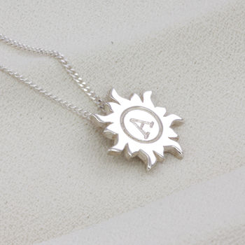 Personalised Initial Sun Necklace, 3 of 4