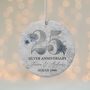 Silver 25th Anniversary Celebration Bauble, thumbnail 3 of 7