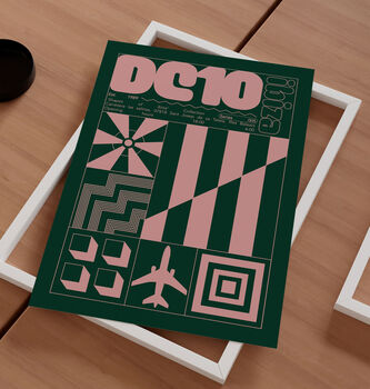 Dc10 Ibiza Club Print | Poster | Wall Art | Geometric | Dj |Clubbing | Patterned | Bauhaus | Print | House Music, 3 of 10