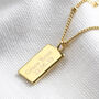 Personalised Tiny Hammered Tag Pendant Necklace, thumbnail 5 of 6