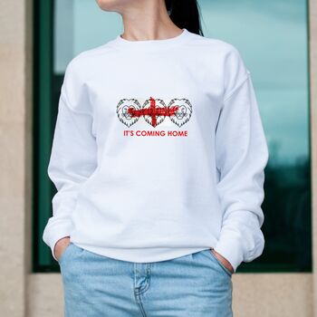 Three Lions Football England Unisex Sweatshirt, 4 of 5