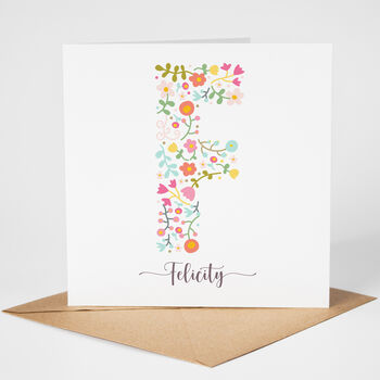 Personalised Card For Her Any Letter, 3 of 3