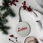 Personalised Name Leather Bauble, thumbnail 1 of 5