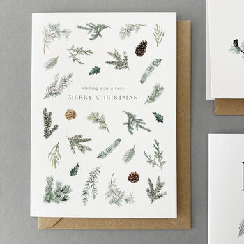 Modern Botanical Christmas Cards Multi Pack, 4 of 5