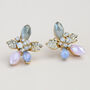 Colourful Crystal Flower Stud Earrings, thumbnail 2 of 4