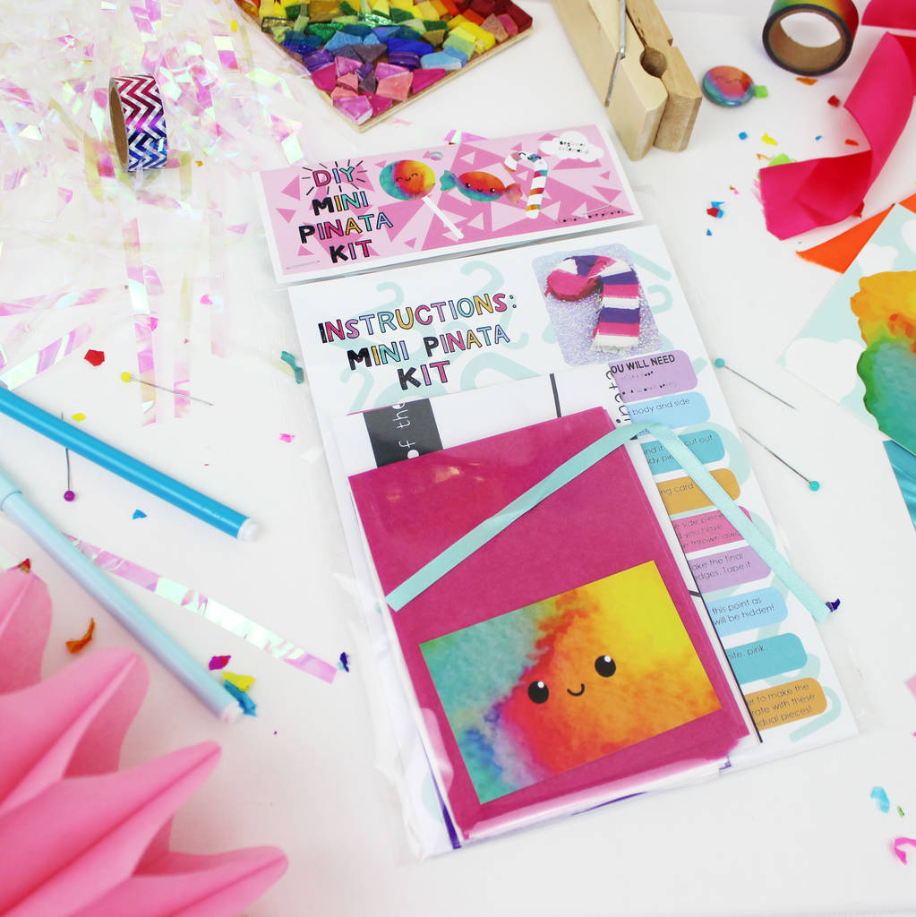 craft your own candy cane mini pinata craft kit by ellbie co