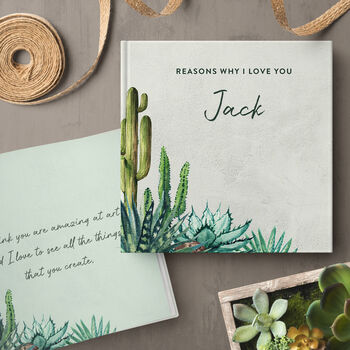Personalised 'Reasons Why' Book Cacti Design, 4 of 12