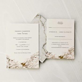 Marble And Foil Invitation Suite, 5 of 6