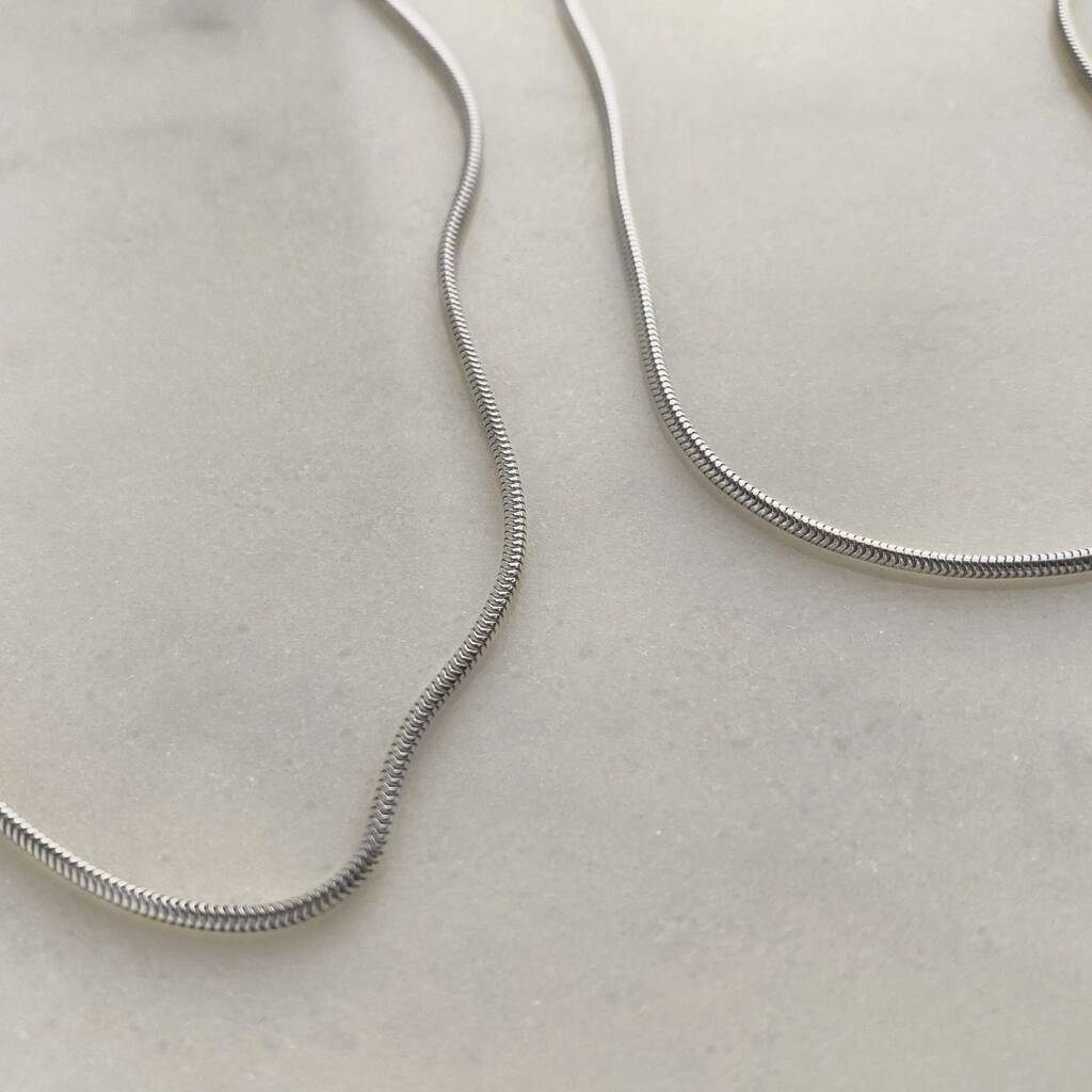 Sterling Silver Snake Chain Necklace, 1 of 5