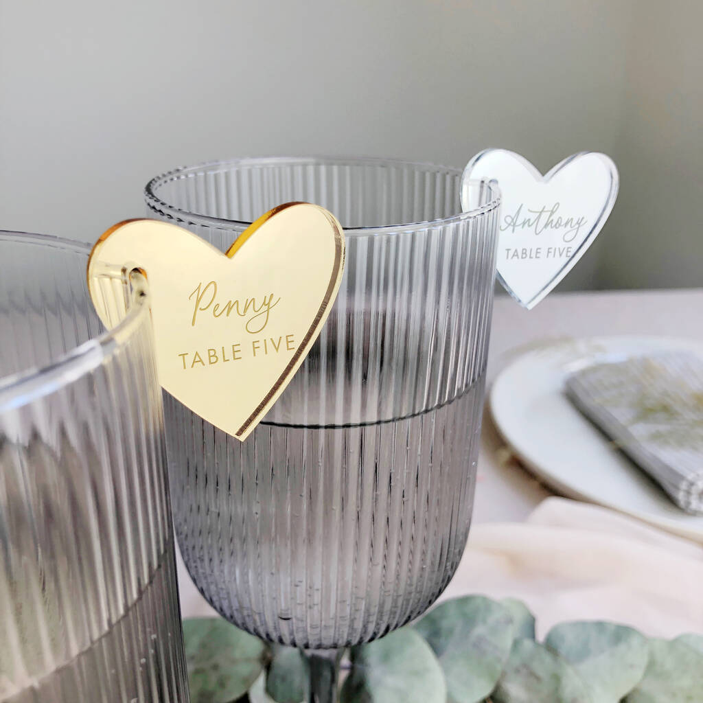 Personalised Wedding Table Number Drink Charm, 1 of 7