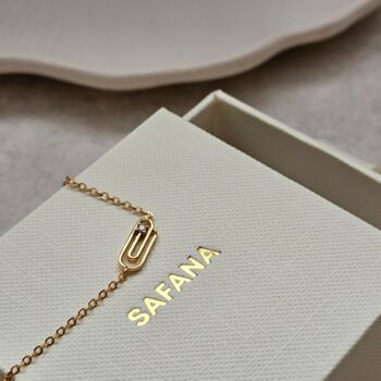 Dainty Paperclip Bracelet Gold, 5 of 8