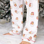 Personalised Matching Christmas Santa Print Pyjamas For Dad And Child, thumbnail 5 of 12