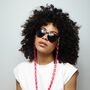 Hayley – Hot Pink And Red Translucent Chunky Acrylic Glasses Chain, thumbnail 3 of 6