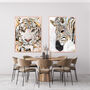 Textured Grunge Tiger Gold White Art Print, thumbnail 3 of 6