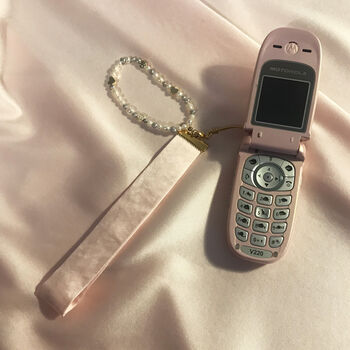 Allegra Pearl And Silk Phone Strap, 9 of 9