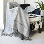 Personalised Grey Weave Tassel Blanket, thumbnail 2 of 3