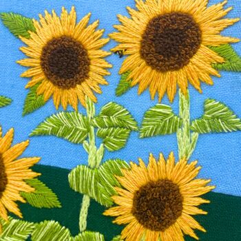 Sunflower Embroidery Kit, 5 of 9
