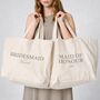 Oversized Personalised Bridal Party Tote Bag, thumbnail 1 of 3