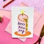 Happy Birthday Cake Greeting Card, thumbnail 1 of 3
