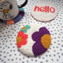 Punchneedle Daisy Mug Rug Coaster, thumbnail 2 of 3