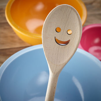 A Pair Of Happy And Sad Wooden Spoons, 3 of 3