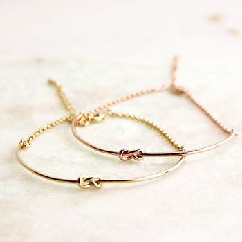 Personalised Plated Knot Bangle Bracelet, 2 of 8