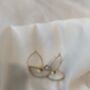 Semi Circle Mother Of Pearl Bridal Earrings, thumbnail 7 of 8