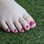 Pure Silver Blue Stone Bichiya Slim Toe Ring, thumbnail 2 of 8
