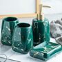 Ceramic Bathroom Accessories Luxury Set Dark Green, thumbnail 2 of 5