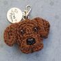 Crocheted Labrador Dog Face Keyring, thumbnail 6 of 6