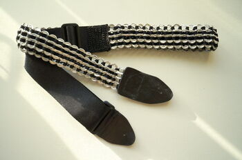 Recycled Drink Can Ring Pulls Made Guitar Player Strap, 2 of 7