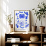 Scenes Of Istanbul, Turkey Blue Tile Inspired Travel Print, thumbnail 4 of 12