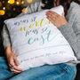 Personalised Script Style Coordinates Location Cushion, thumbnail 1 of 5