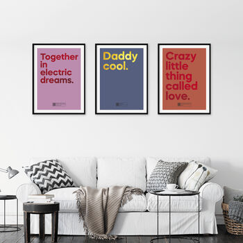 Music Lyric Print That Plays 'Daddy Cool', 4 of 6
