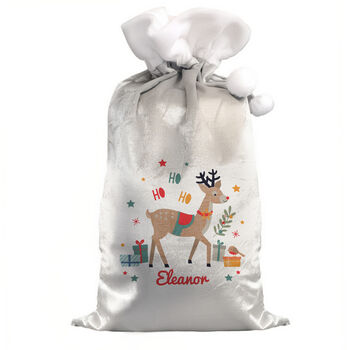 Personalised Reindeer Christmas Sack For Kids, 4 of 4