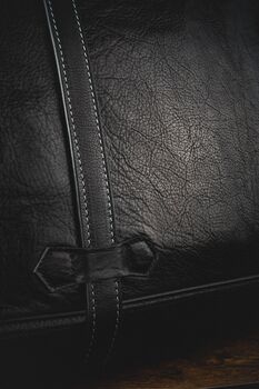 Leather Briefcase For Men Women Black Messenger, 4 of 12