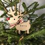 Personalised Christmas Rudolph Reindeer Decoration, thumbnail 6 of 10