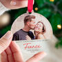 Personalised Fiancé First Christmas Bauble Gift, thumbnail 1 of 5
