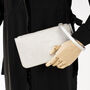 Metallic Leather Clutch Purse With Wrist Strap, thumbnail 7 of 12