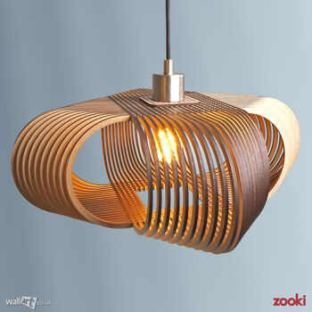 Zooki 15 'Odin' Wooden Pendant Light, 6 of 11