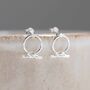 Sterling Silver Circle Knot Studs, thumbnail 1 of 7