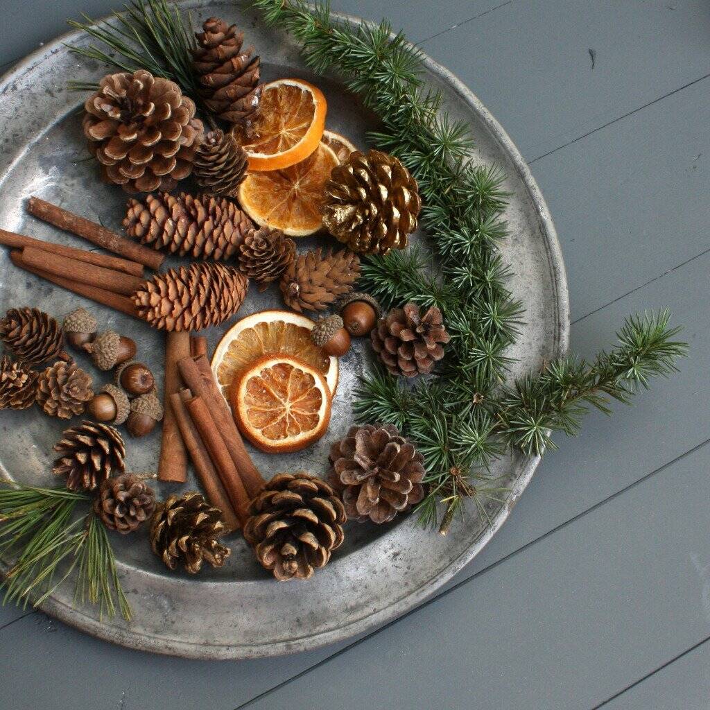 Natural Christmas Wreath And Table Accessories, 1 of 2