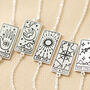 Sterling Silver Plated Tarot Card Bracelet, thumbnail 2 of 9
