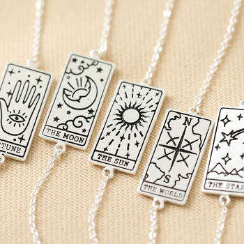 Sterling Silver Plated Tarot Card Bracelet, 2 of 9