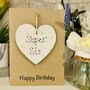 Personalised Sister Birthday Card Heart Gift, thumbnail 3 of 3