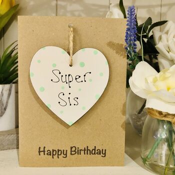 Personalised Sister Birthday Card Heart Gift, 3 of 3