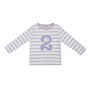 Parma Violet + White Breton Striped Number/Age T Shirt, thumbnail 3 of 6