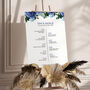 Navy White Wedding Order Of The Day Sign, thumbnail 4 of 5